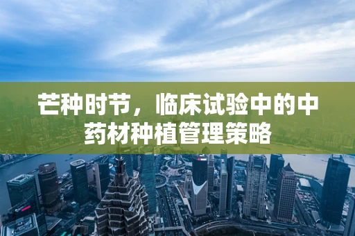 芒种时节，临床试验中的中药材种植管理策略