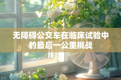 无障碍公交车在临床试验中的最后一公里挑战