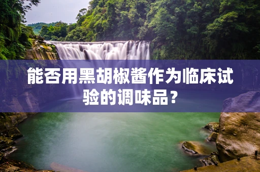 能否用黑胡椒酱作为临床试验的调味品？