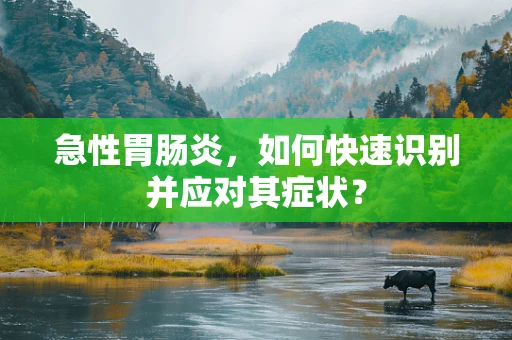 急性胃肠炎，如何快速识别并应对其症状？