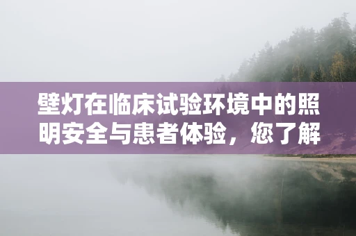 壁灯在临床试验环境中的照明安全与患者体验，您了解多少？