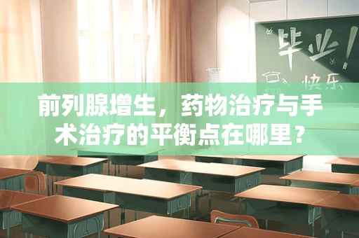 前列腺增生，药物治疗与手术治疗的平衡点在哪里？
