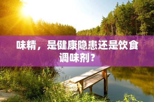 味精，是健康隐患还是饮食调味剂？