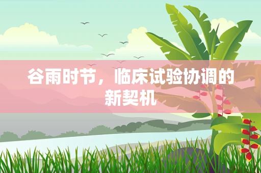 谷雨时节，临床试验协调的新契机